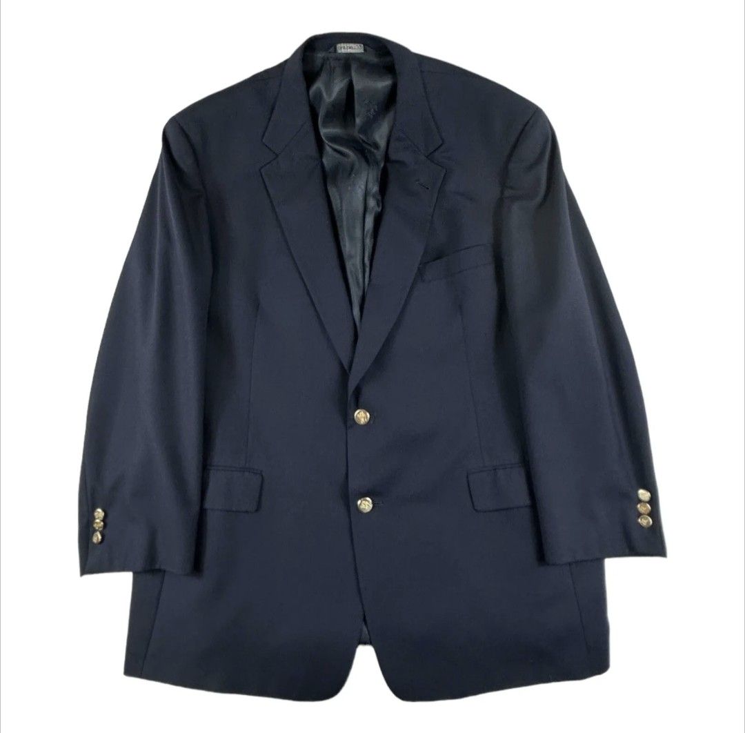 Burberry men's navy blazer clearance