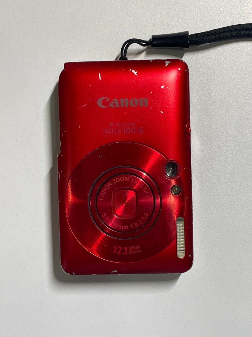 Canon Ixus 100 IS digital camera (digicam) Red (Category: Cameras) located in Quezon City. Submitted by 063005 (Listing ID 1247783872, Image 1). Description: Unit only Does not turn on anymore because battery door fell off Selling for parts.