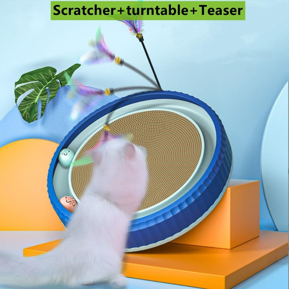 Turntable cat deals scratcher