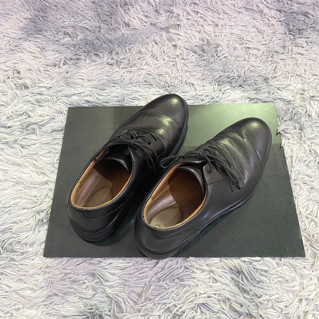 Clarks Men Un Tailor Cap Black Leather - Wide Feet office formal shoe ...