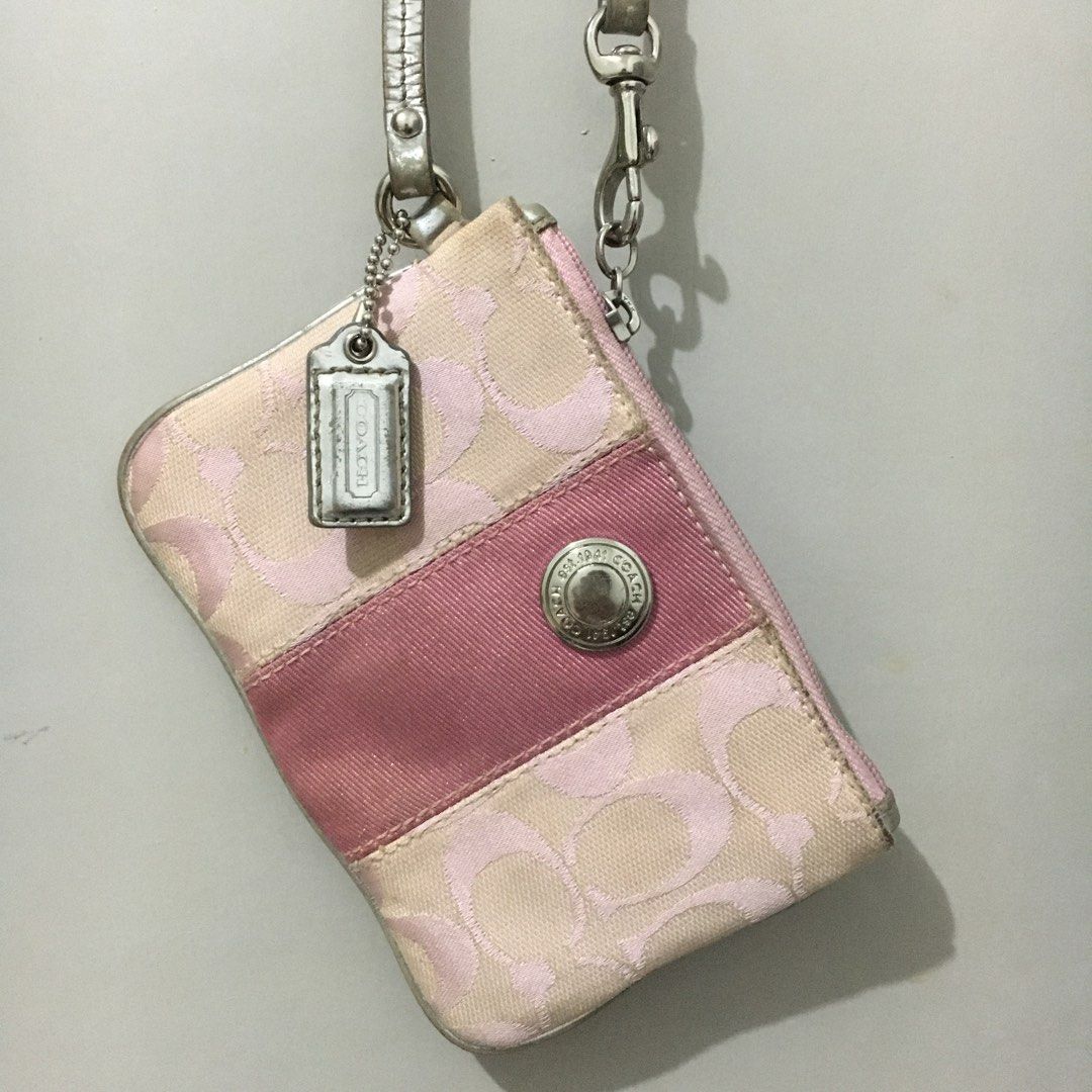 Coach Light Pink wristlet wallet Women s Fashion Bags Wallets