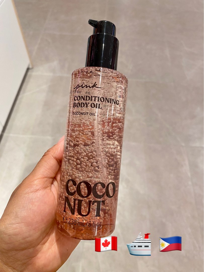 Coconut Conditioning Body Oil PINK Victoria's Secret on Carousell