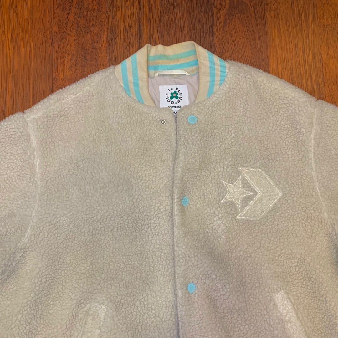 Converse x golf le fleur sherpa bomber on sale jacket