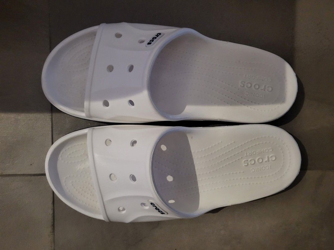 White slide ons top