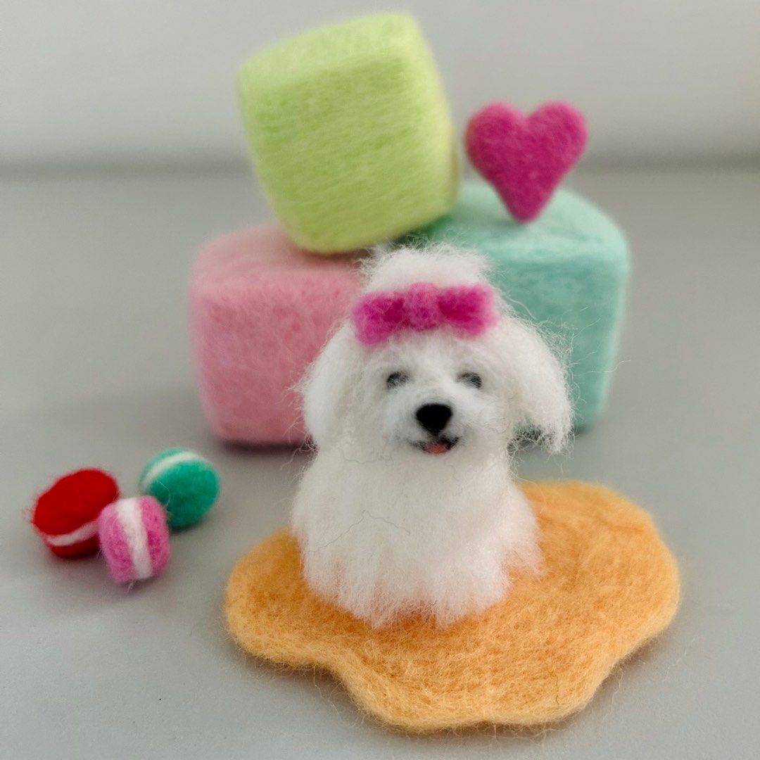 Custom needle-felted dog/plush/craft (Category: Plushies & Soft Toys) located in Santa Rosa. Submitted by ihdstyles (Listing ID 1223283572, Image 1). Description: Opening up commissions for custom needle-felted cuties 💕 - Handmade with wool - Approximately 2.5 inches in height - Price starts at 2,299 and may vary according to details and specs - Three weeks processing time - Perfect keepsake/gift for animal lovers & all things cute! ♥️ Check out