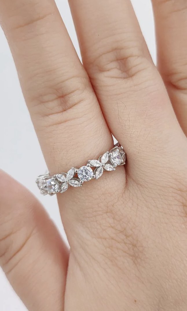 Marquise and discount round diamond ring