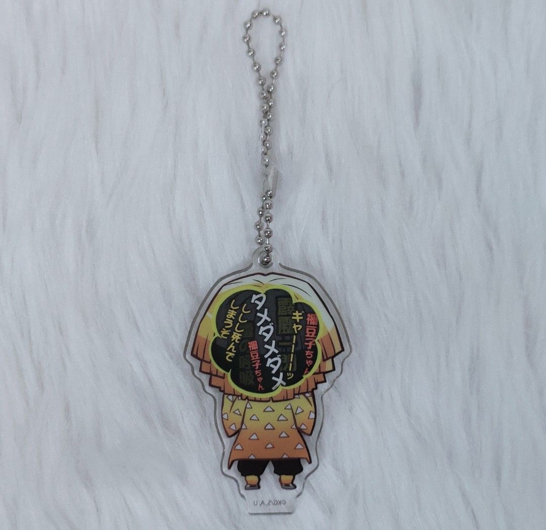 Demon Slayer Zenitsu Acrylic Keychain (Category: Character Goods) located in Antipolo. Submitted by bhabiegraciefashionlab (Listing ID 1247807989, Image 3). Description: 80 Php + Sf Demon Slayer Zenitsu Acrylic Keychain ✅ Like New ✅ Authentic from Japan ✅ With Markings ✅ Please refer to photo for size details #zenitsu #demonslayer #acrylic #keychain.