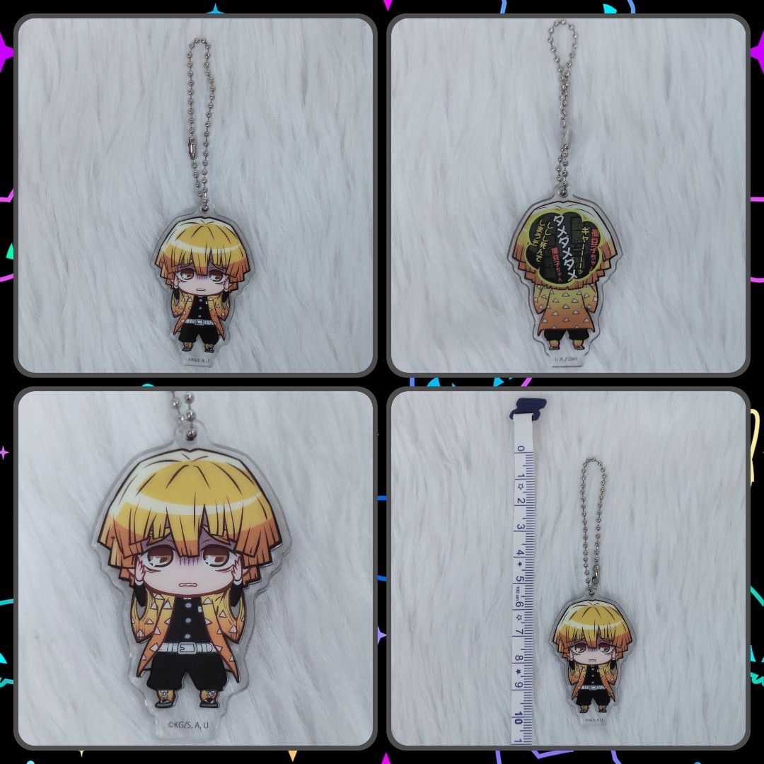 Demon Slayer Zenitsu Acrylic Keychain (Category: Character Goods) located in Antipolo. Submitted by bhabiegraciefashionlab (Listing ID 1247807989, Image 1). Description: 80 Php + Sf Demon Slayer Zenitsu Acrylic Keychain ✅ Like New ✅ Authentic from Japan ✅ With Markings ✅ Please refer to photo for size details #zenitsu #demonslayer #acrylic #keychain.