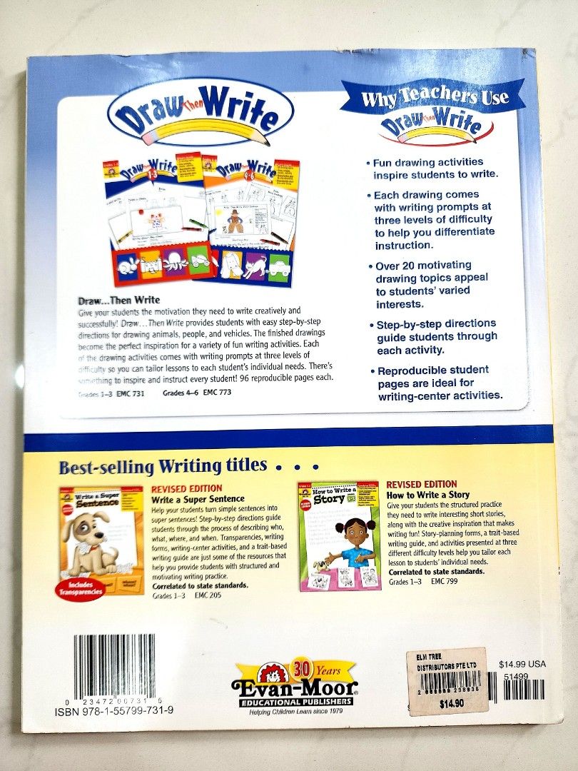 Books　Draw　on　Children's　Books　then　Hobbies　Write　Magazines,　by　Evan-Moor,　Toys,　Carousell