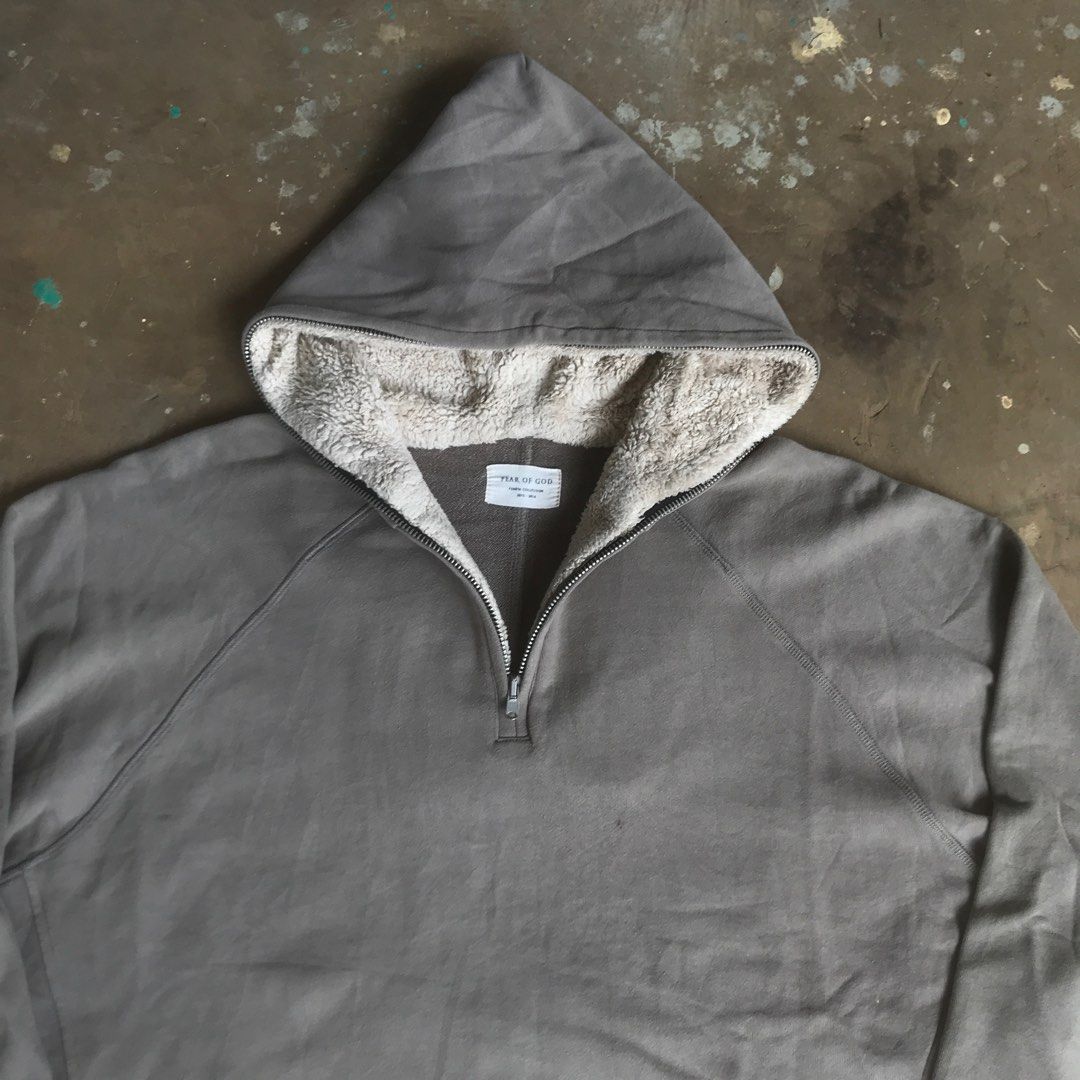 Fear of god half zip sherpa hoodie outlet