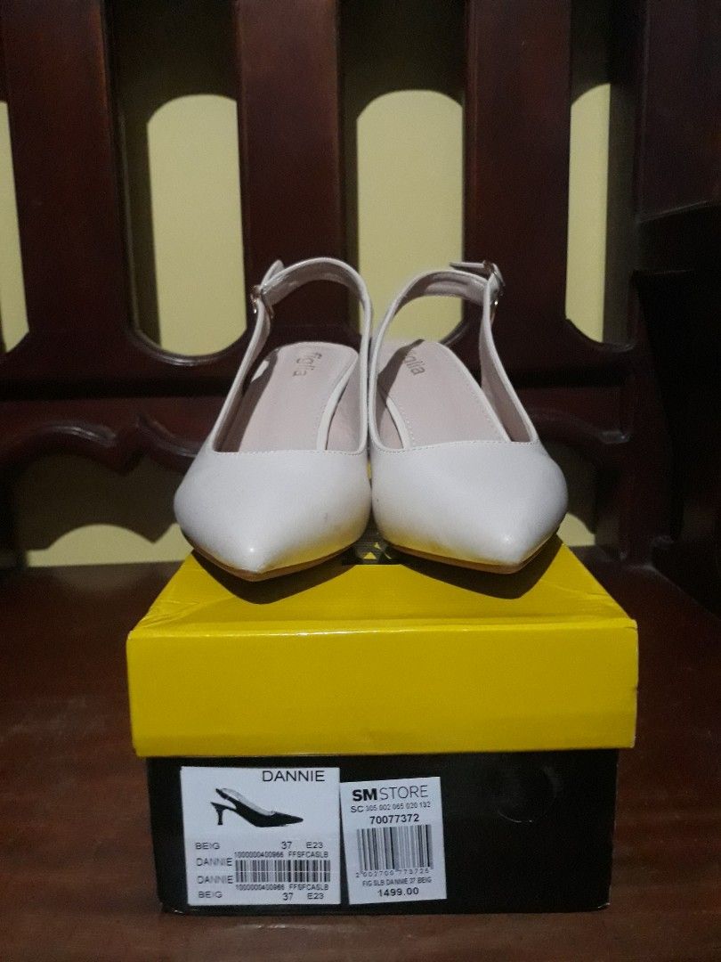 Figlia Cream color slingback heels for wedding graduation or formal ...