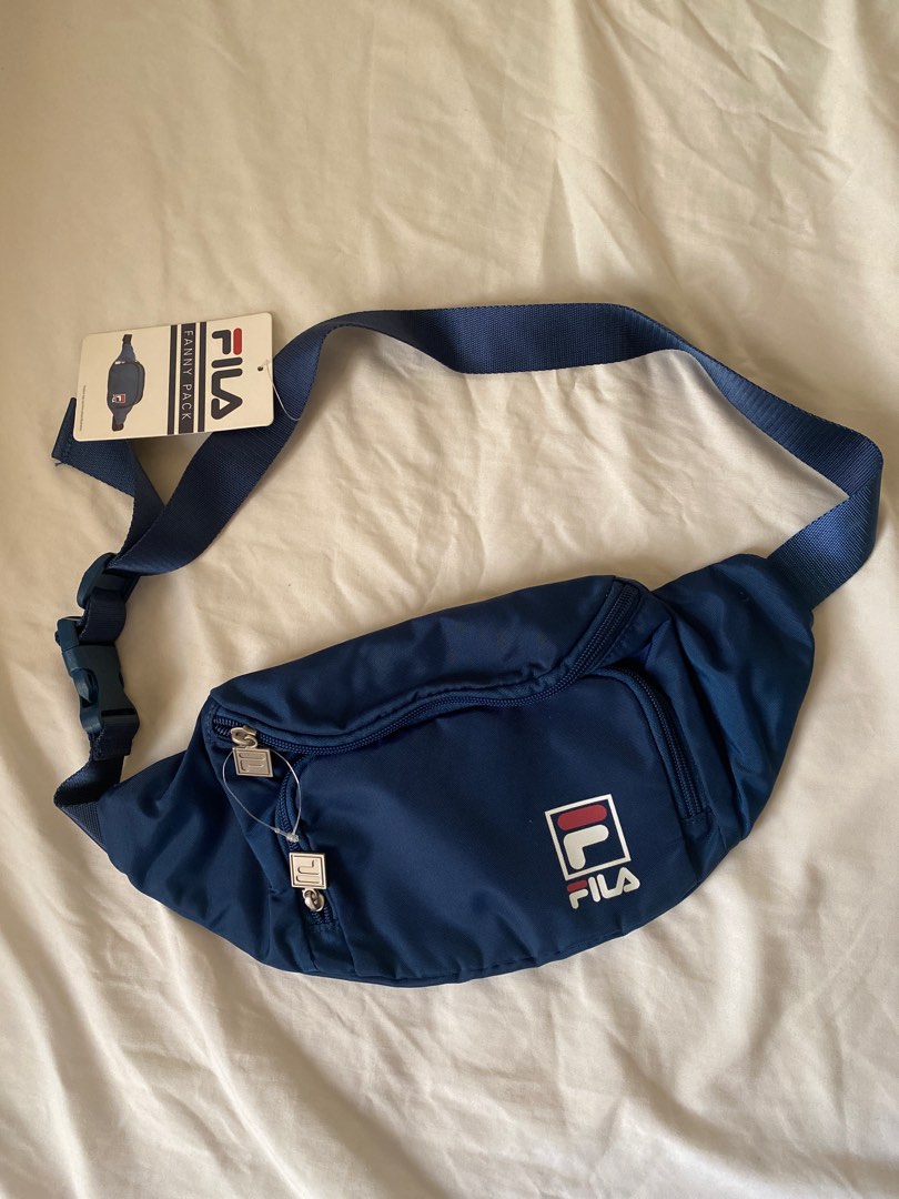 Navy blue fila fanny pack 2025