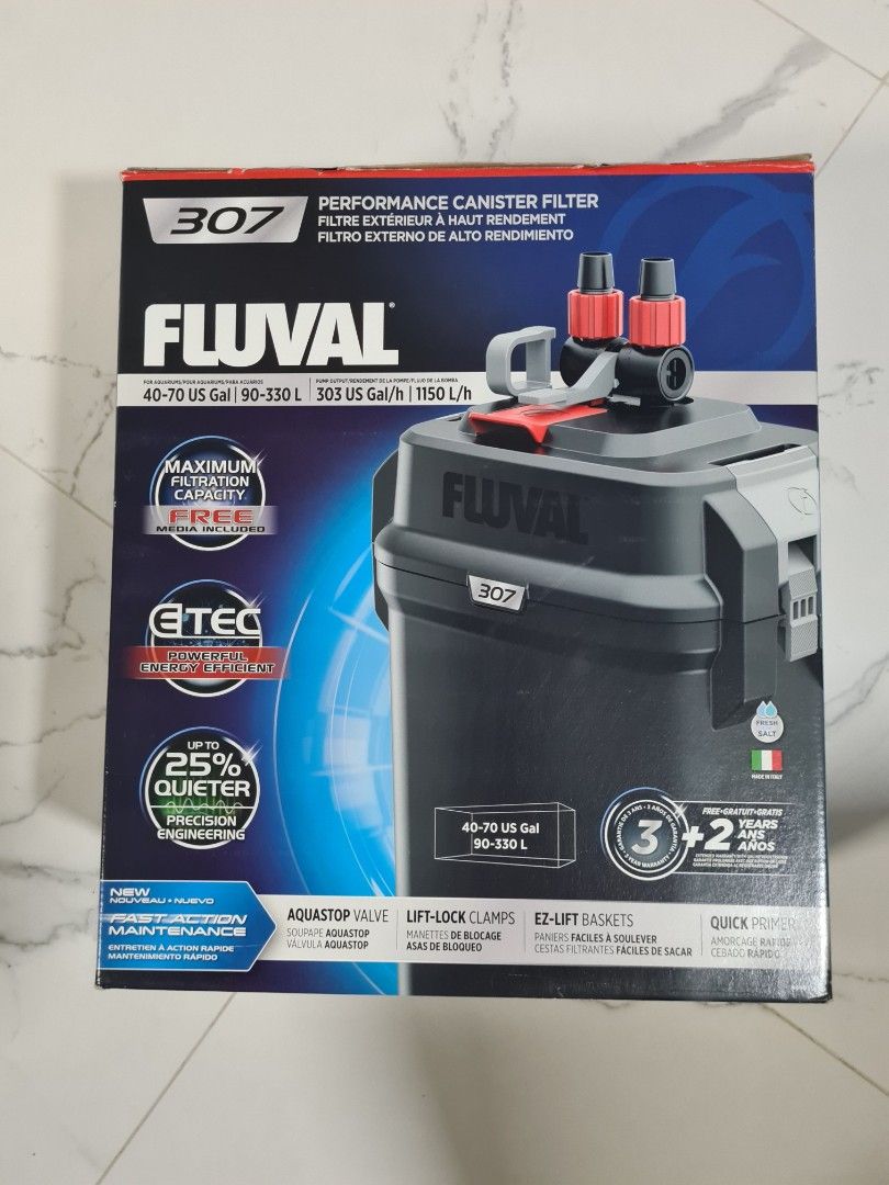 Fluval 307 canister filter, Pet Supplies, Homes & Other Pet Accessories ...