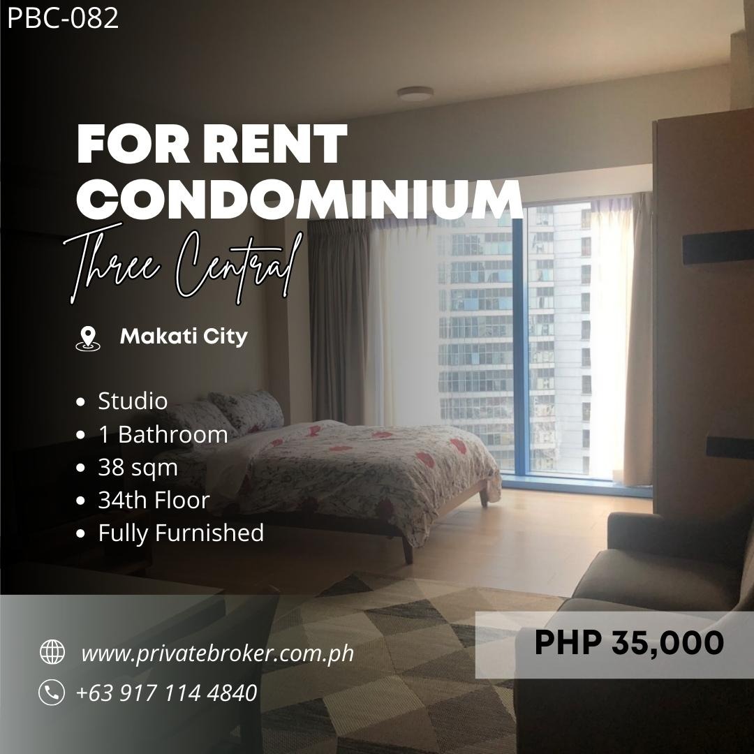 For Rent Studio Type in Three Central, Property, Rentals, Apartments & Condos on Carousell