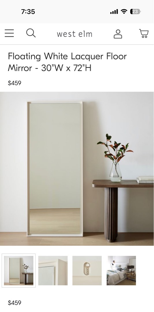 Full length mirror from West Elm, Furniture &amp; Home Living, Home Decor ...