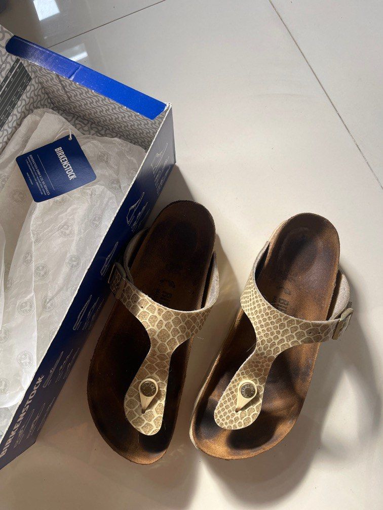 Birkenstock arizona magic snake gold store