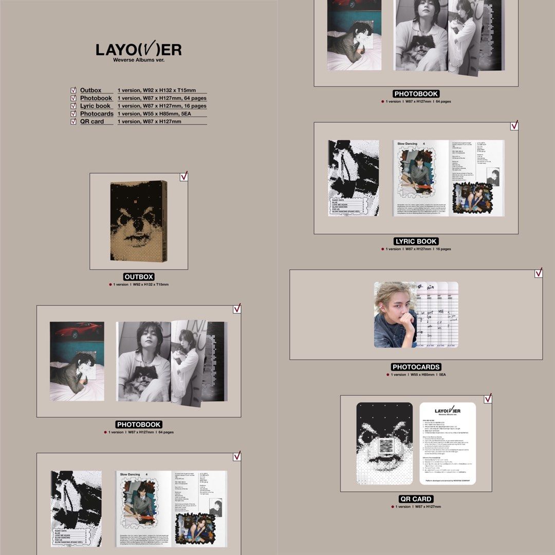 BTS V - Layover (Weverse Albums Ver.), V Layover Album