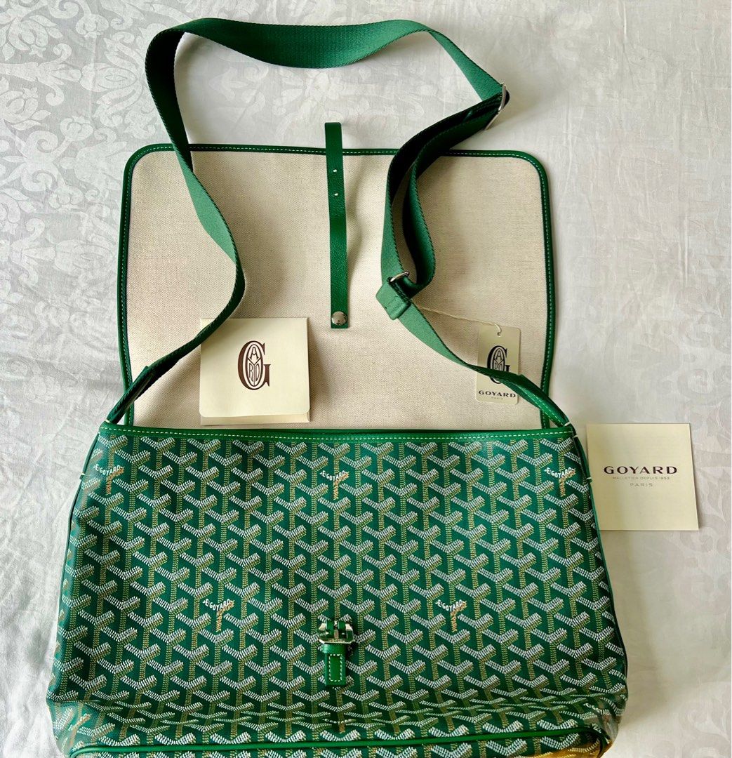 goyard messenger bag green