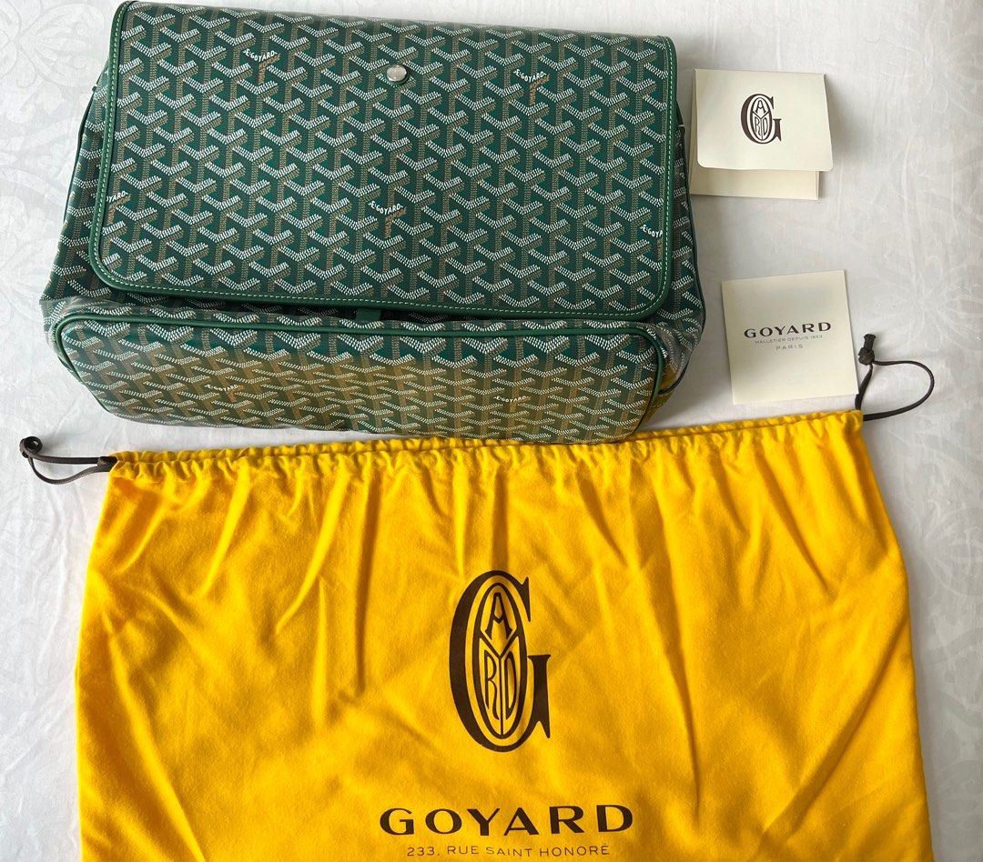 GOYARD Goyardine Capetien Messenger Bag Green 765093