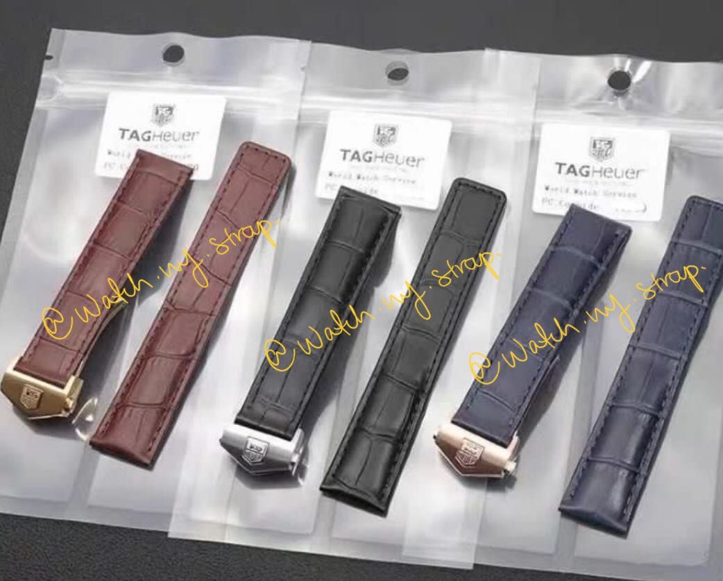 Genuine tag discount heuer leather strap