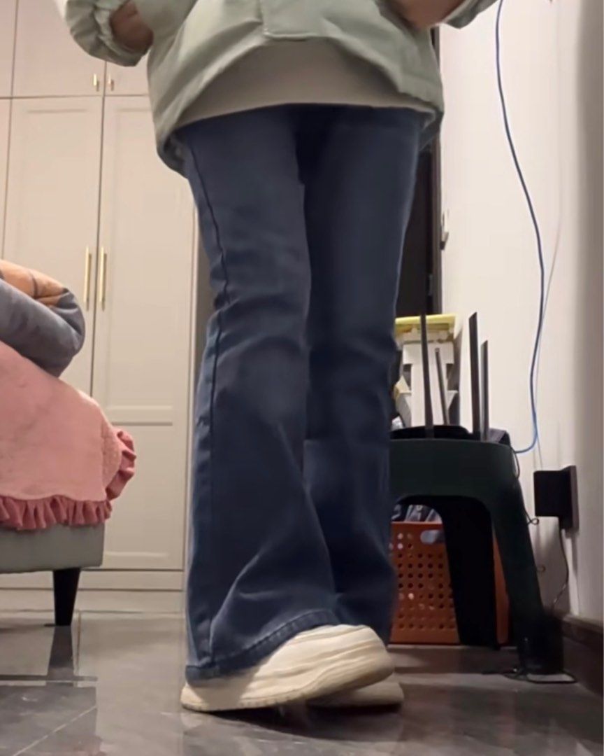 high waist bootcut flared jeans [ y2k punk goth cottagecore fairycore