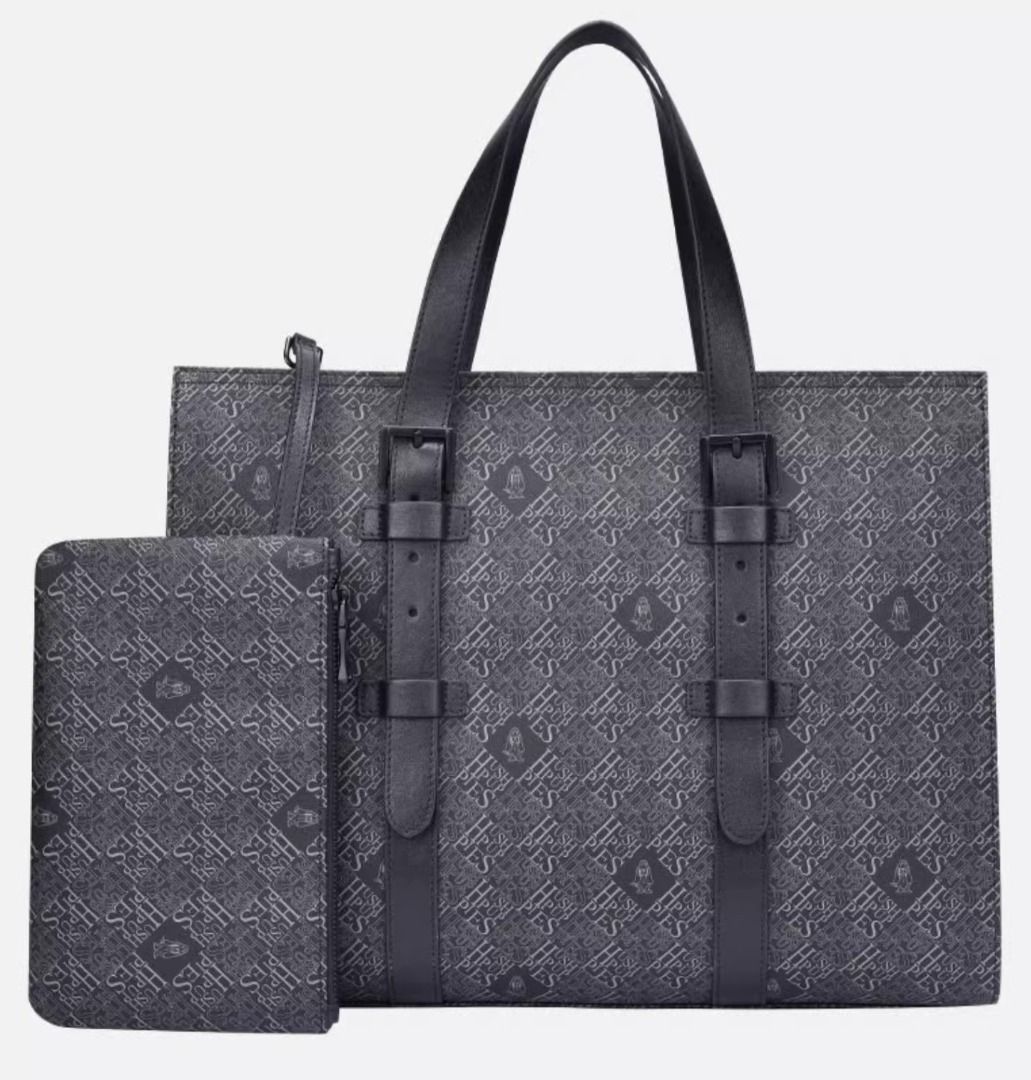 Hush Puppies 2023AUG HP Chessboard Print Briefcase for men