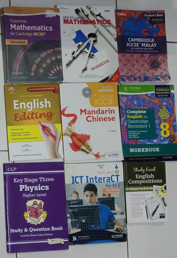books　maths,　Carousell　Hobbies　on　Toys,　english,　preloved　IGCSE　add　Textbooks　malay/bm,　ict,　Chinese/mandarin,　Magazines,　physics,　Books　Secondary　maths,