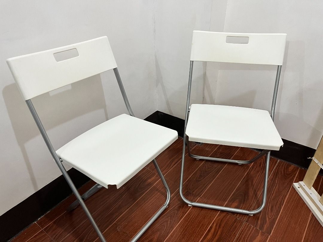 IKEA Gunde Folding Chair (White) Buy 1 Take 1 on Carousell