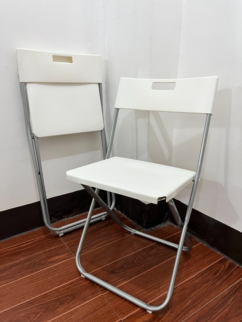 IKEA Gunde Folding Chair (White) Buy 1 Take 1 on Carousell