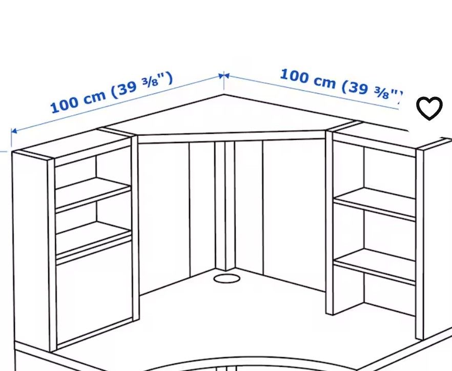 Micke corner workstation dimensions sales
