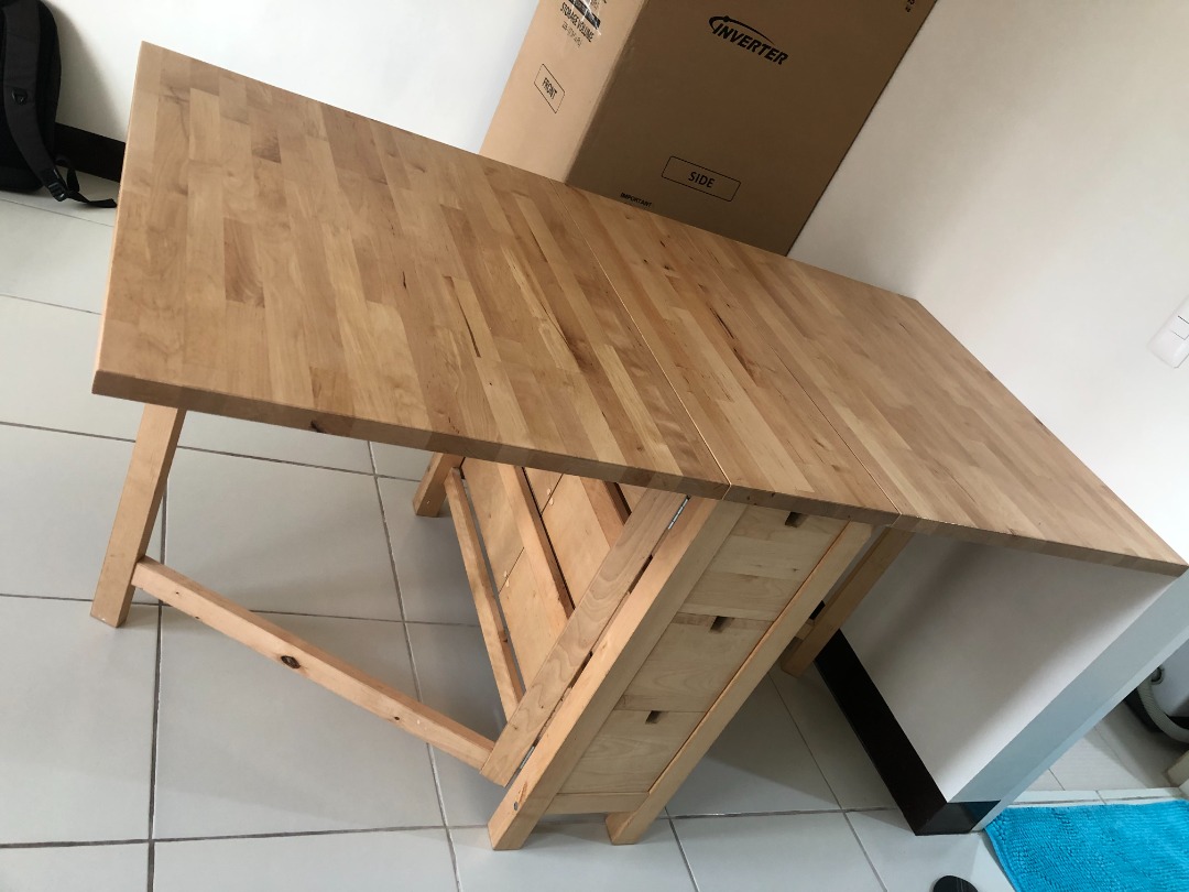 IKEA Norden Gateleg Table (foldable/extendable table), Furniture  Home  Living, Furniture, Tables  Sets on Carousell
