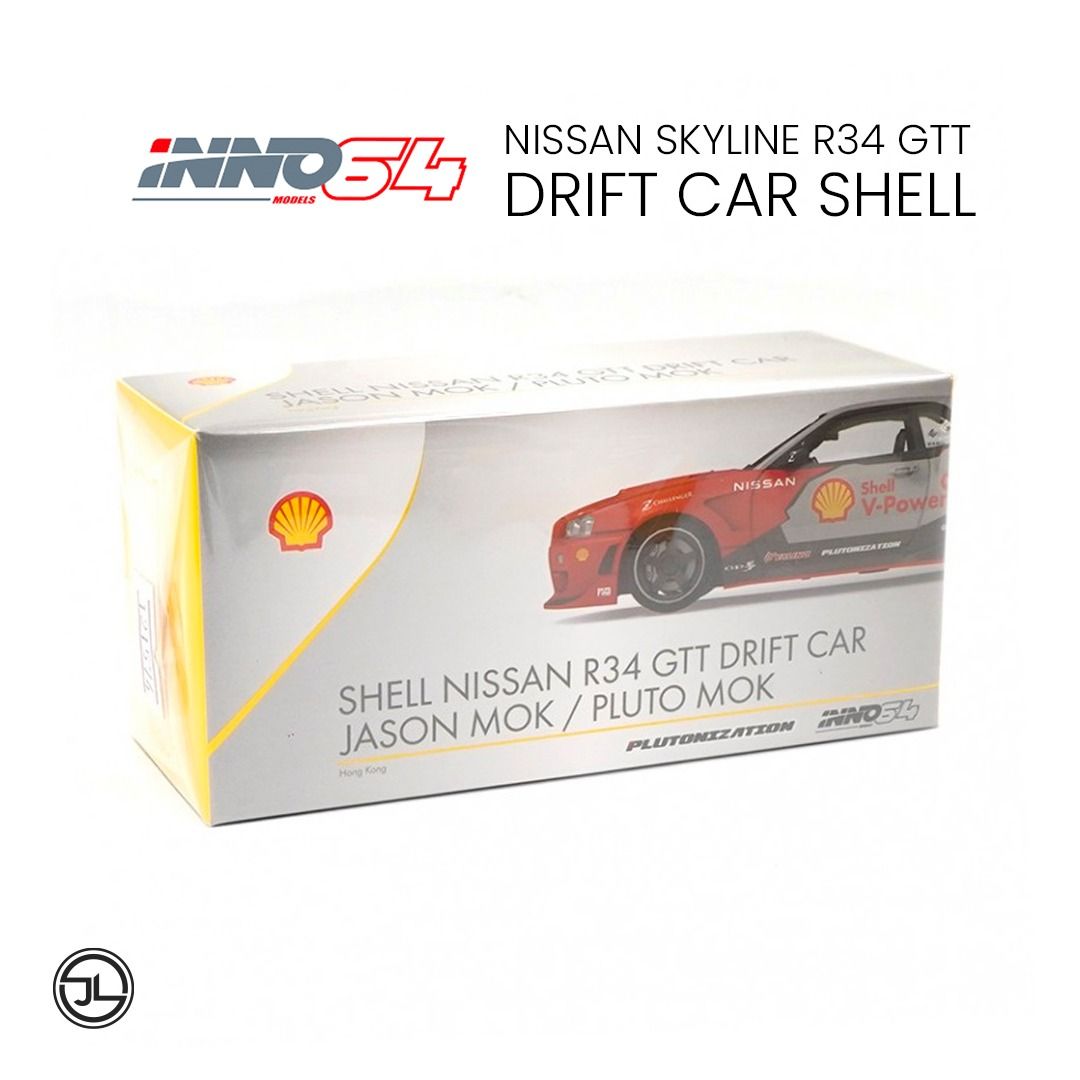 Inno64 Nissan Skyline R34 GTT Drift Car Shell Edition 1/64, Hobbies ...