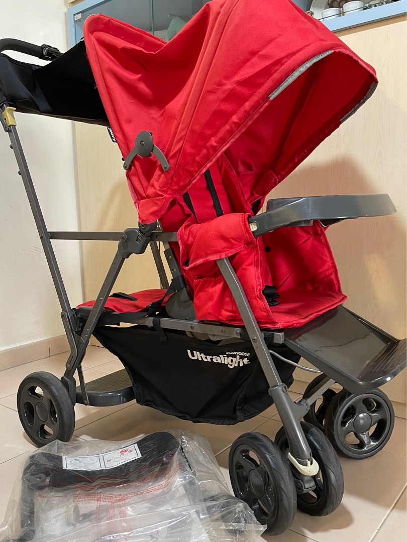 Joovy Caboose Ultralight Double Stroller Babies Kids Going Out