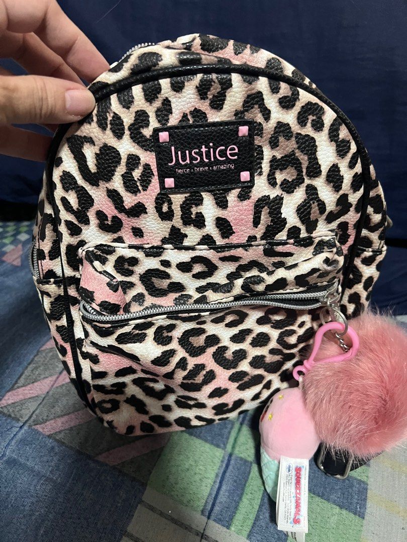 Justice leopard backpack 2025