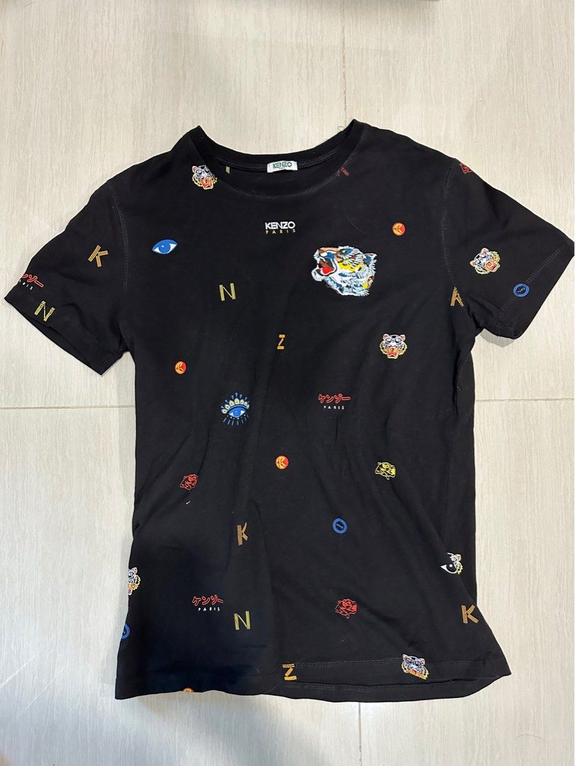 Kenzo multi icon t shirt black on sale