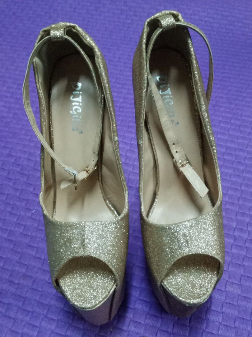 bling platform heels