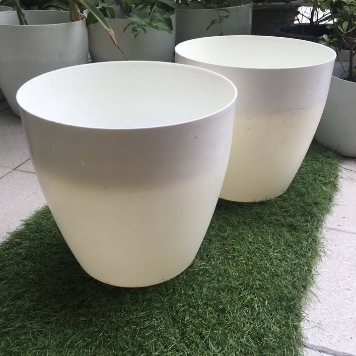 Large White Plant Pots on Carousell