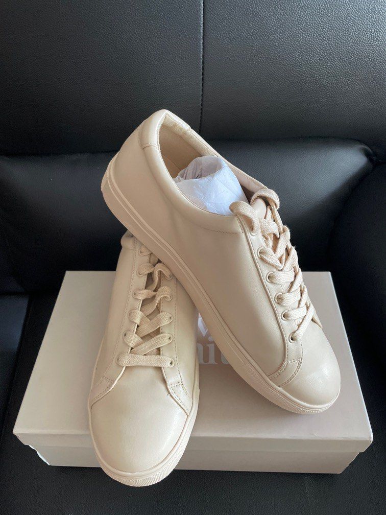 Leather Beige Sneakers, Women's Fashion, Footwear, Sneakers on Carousell — free download