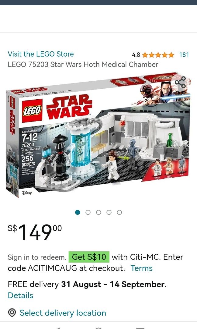Lego Star Wars hoth medical chamber Hobbies Toys Toys Games on Carousell