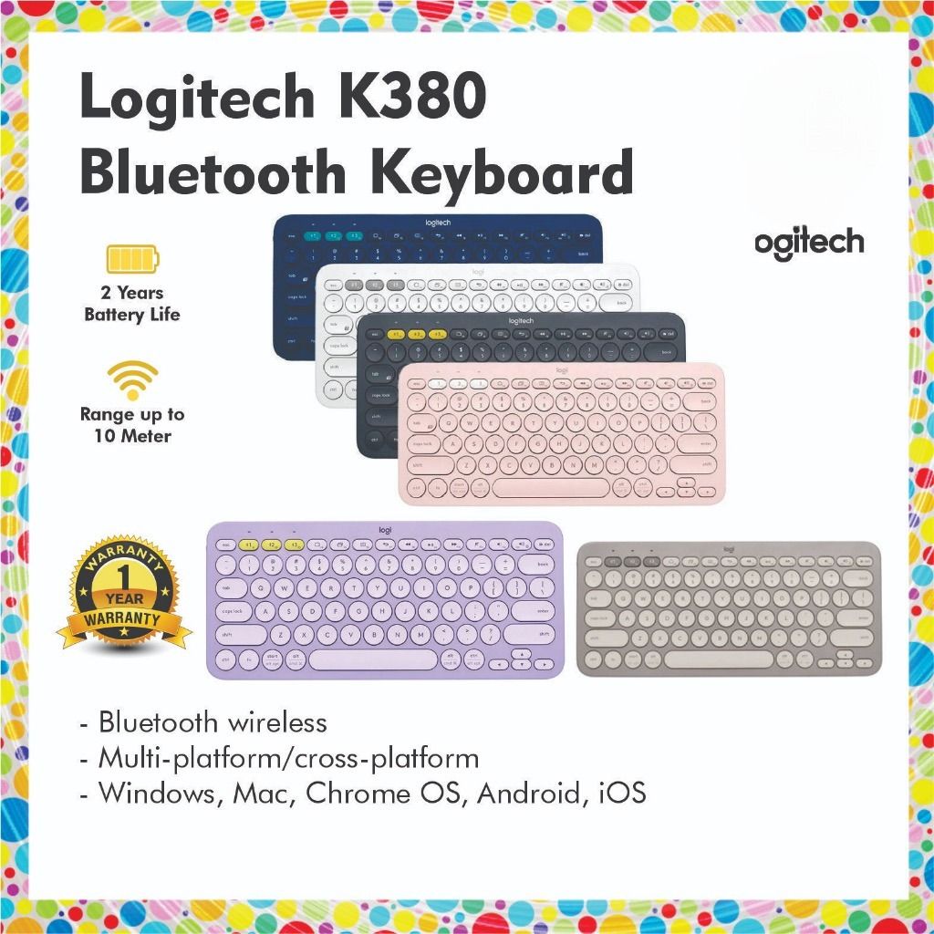 Logitech K380 MultiDevice Bluetooth Keyboard (EXTRA Protection
