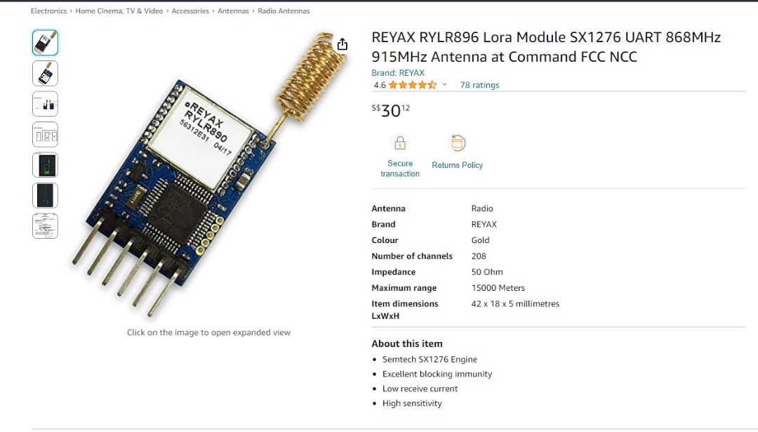 LoRa Module, Computers & Tech, Parts & Accessories, Other Accessories ...