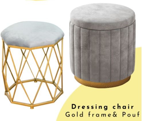 Grey suede dressing table chair outlet