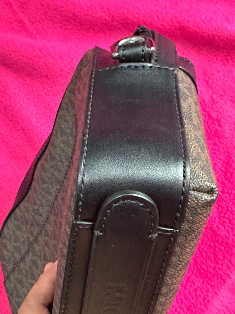 MICHAEL KORS Utility Crossbody Bag in Signature Brown Canvas on Carousell