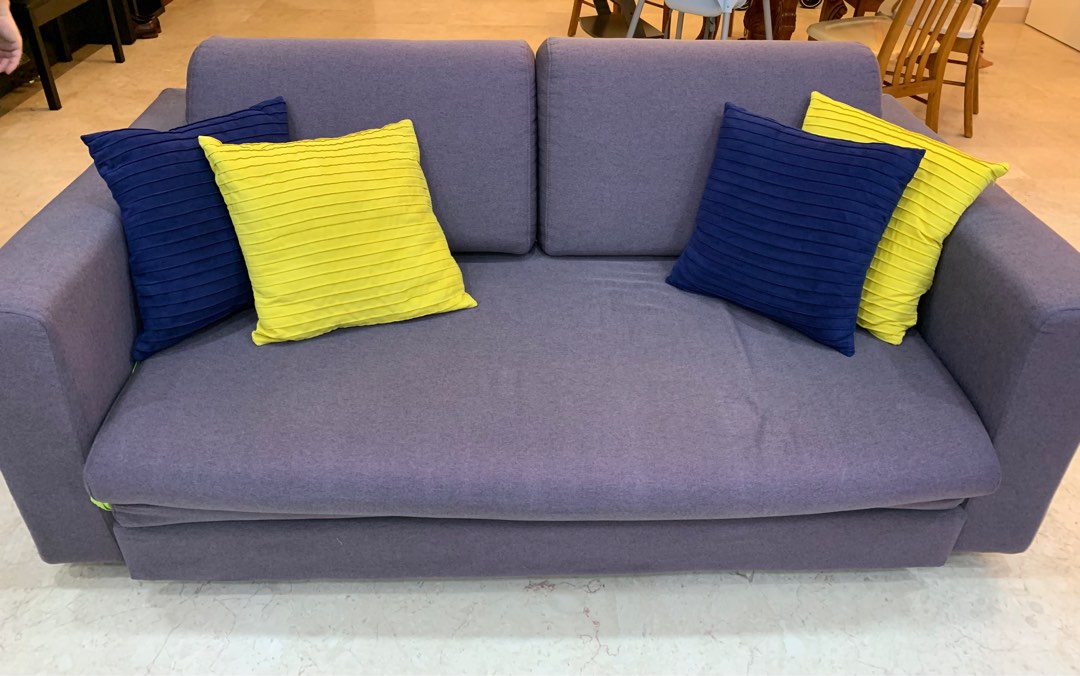 [Free] Grey sofa bed, Furniture & Home Living, Furniture, Sofas on