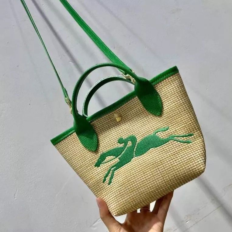 New Longchamp Original Straw Design Le Pliage ParisSaintTropez Mini