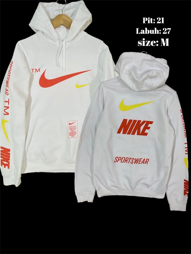 Orange and white nike on sale hoodie