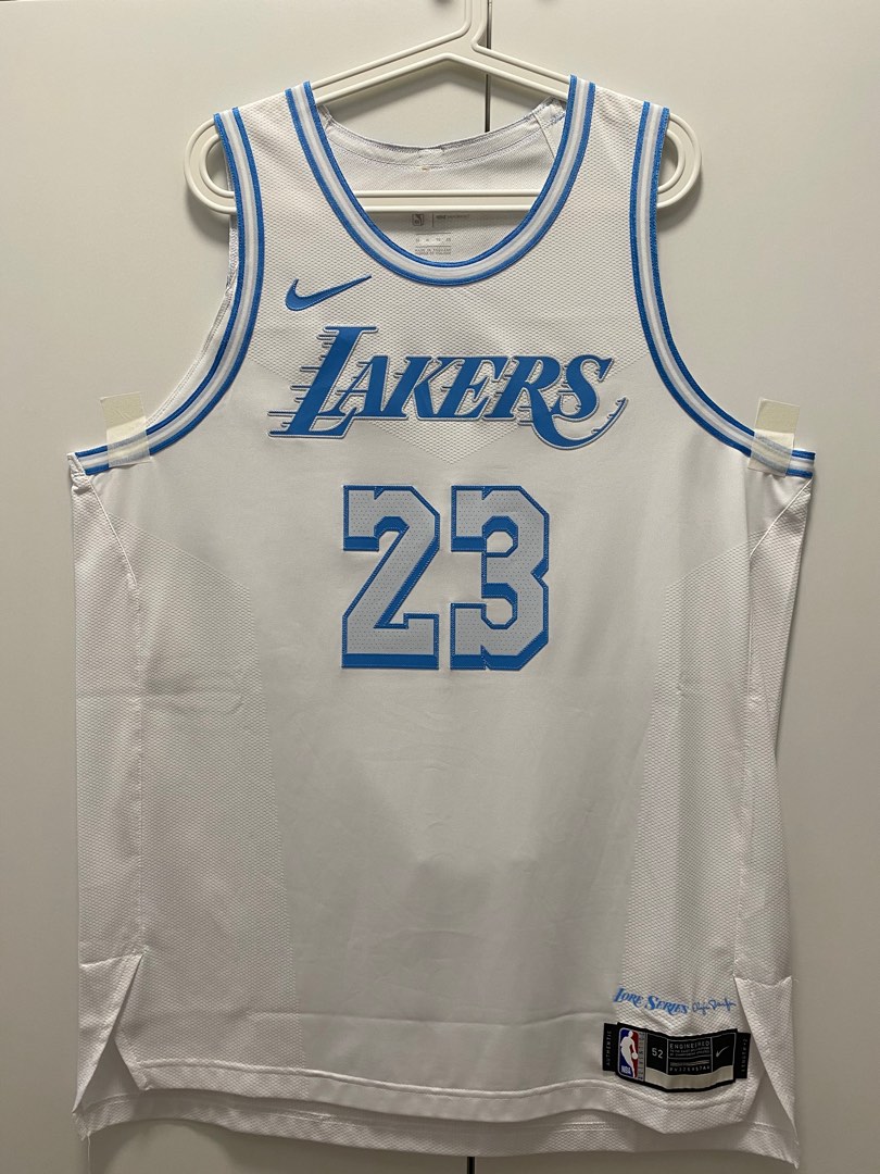 100% Authentic Lebron James Nike Lakers Lore Series City Edition Jersey 52  XL