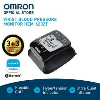 Omron Bluetooth Wrist Blood Pressure Monitor HEM-6232T [3+3 Years Local Warranty]