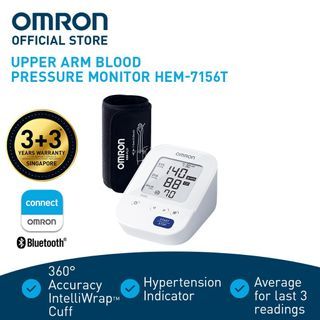 Omron Upper Arm Automatic Blood Pressure Monitor HEM-7156 [3+3 Warranty]