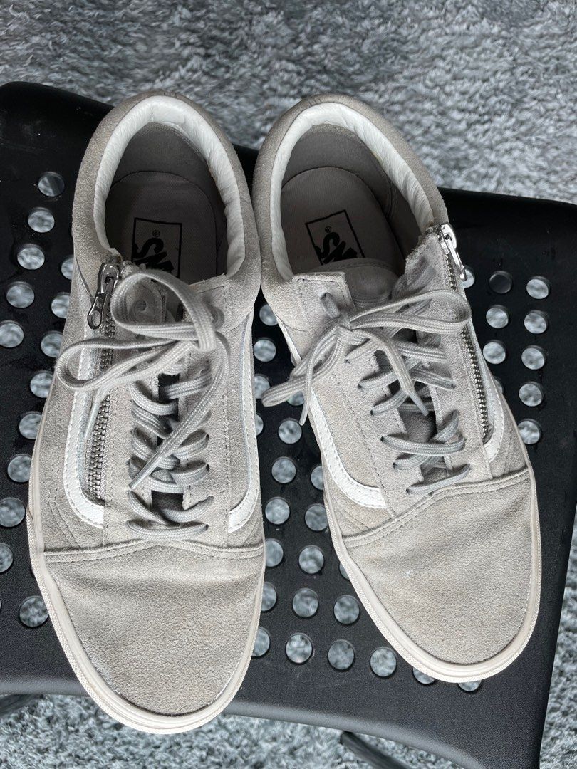 Mens light grey best sale vans